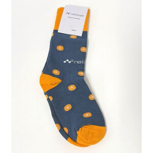 Netskope Blue and Orange Socks Security Networking NEW
